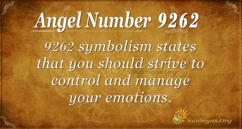 9262 Angel Number Spiritual Meaning .